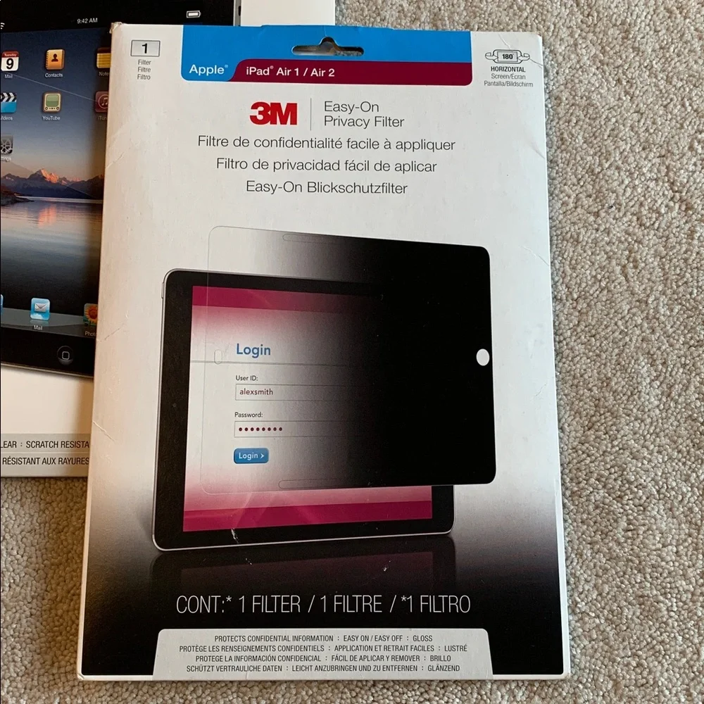 iPad/tablet screen protectors and 1 privacy filter NWT. 6 pieces